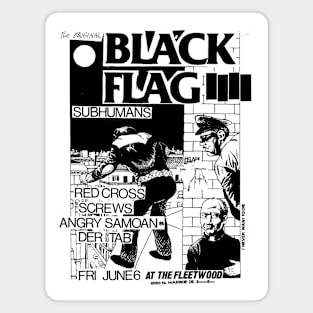 Black Flag / Subhumans / Red Cross / Angry Samoans Magnet